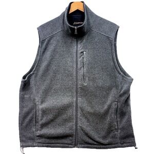 St. John's Bay Men's Full Zip Fleece Vest Size L Gray Pockets Outdoors